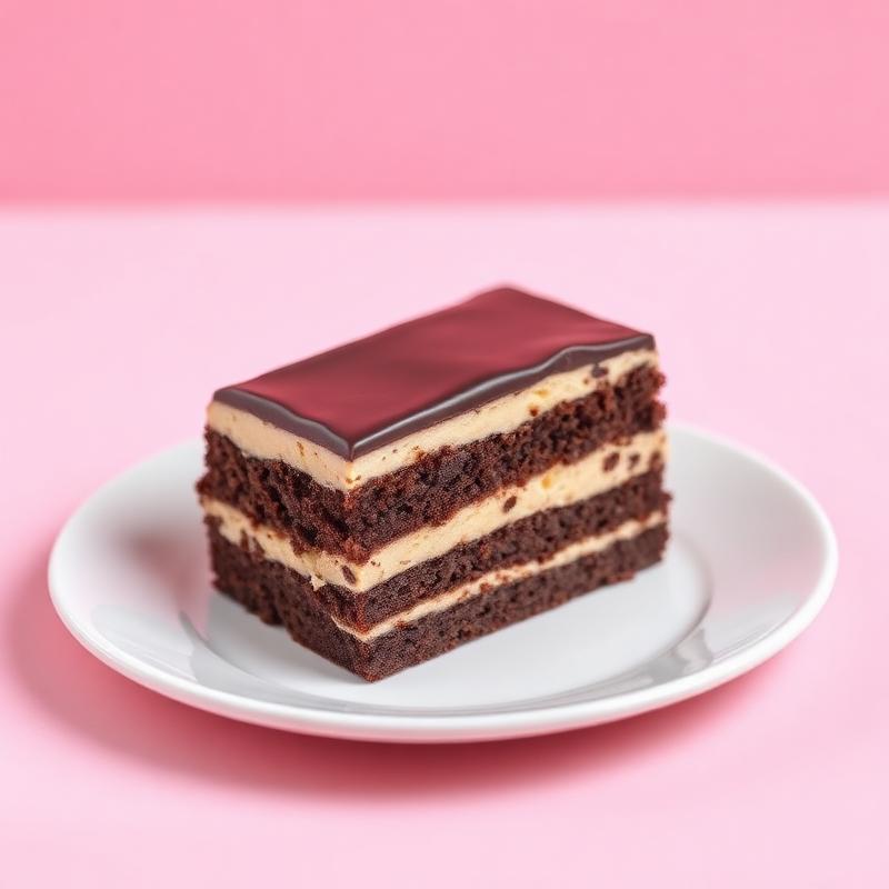 Pastel rectangular estandarizado hecho con el método